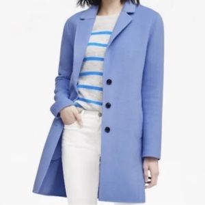 Banana Republic Double Faced Lined Topcoat in Blue size Petite M